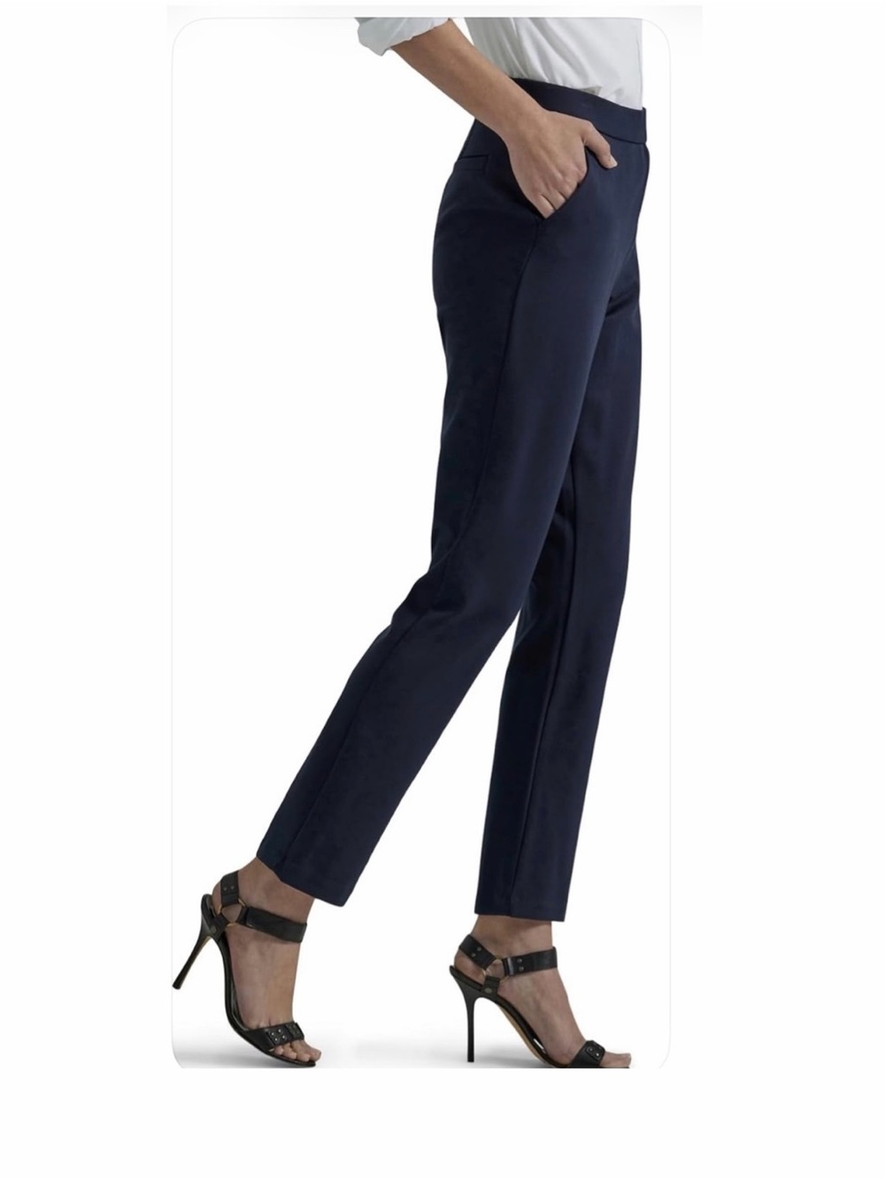NWT Lee Ultra Lux Any Wear Pants Slim Leg Effortless Comfort Ankle New 8 Petite